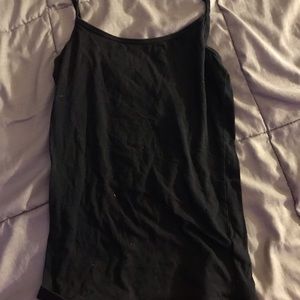 black spaghetti strap tank top